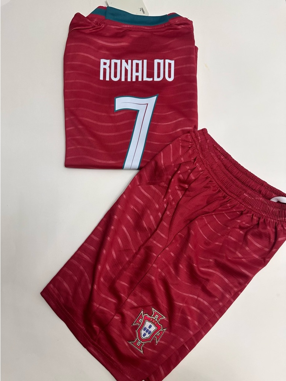 Kid’s 2026 World Cup Ronaldo #7 Portugal Red Soccer Jersey & Shorts